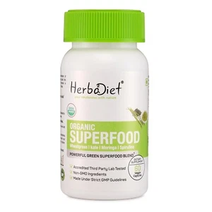 Herbadiet Bio Super Greens Superfood 60 capsule, potenziatore energetico e disintossicazione f/s - Foto 1 di 9