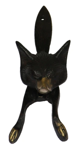 Fox Design Vintage Antique Style Small Door Bell Handcrafted Brass Door Knocker Cover