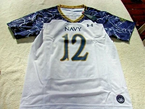 NWT Under Armour youth football jersey, L, loose fit, Heat, Navy Midshipmen, #12 - Picture 1 of 8