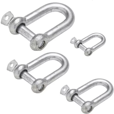 ELKOZA Dee Shackles 5mm 6mm 8mm 10mm 12mm - 28mm D Shackle Galvanised Steel Zinc Plated