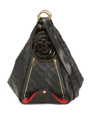 Nuevo Bolso Bandolera Marino Orlandi Monograma Cuero Negro Cubo, Mochila Foto 1 de 4