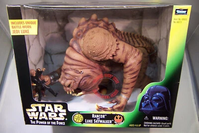 STAR WARS POWER OF THE FORCE: RANCOR & LUKE SKYWALKER DELUXE ACTION FIGURES NEW - Image 1 of 4