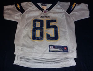 ANTONIO GATES #85 SAN DIEGO CHARGERS REEBOK RBK JERSEY NFL AUTHENTIC SIZE 2T - Picture 1 of 2