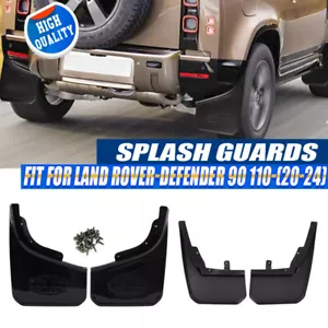4X MUD FLAPS FOR LAND ROVER DEFENDER 90/110 2020-2024 MUDFLAPS MUDGUARDS FENDER - Foto 1 di 14