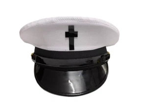 NEW MASONIC REGALIA KNIGHT TEMPLAR BLACK CAPTAIN HATS - ALMOST ALL SIZES CP MADE - Foto 1 di 6