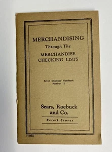 Sears Roebuck & Co 1930er Depression Ära Mitarbeiter Einzelhandelsgeschäft Handbuch Nr. 11 - Bild 1 von 4