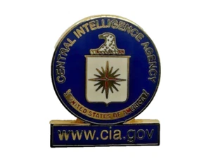 CIA Central Intelligence Agency www blau gold Polizei Anstecknadel - Bild 1 von 2