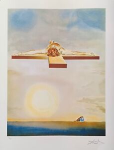 Salvador Dali CHRIST ON THE CROSS Facsimile Signed & Numbered Giclee Art 24 x 18