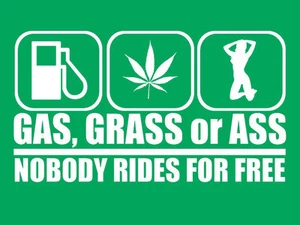 Brand New GAS, GRASS OR ASS T-SHIRT 70'S Retro Mens Womens SM-5XL - Picture 1 of 2