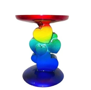 Bath & Body Works Rainbow Hearts 3 Wick Candle Holder - Picture 1 of 1