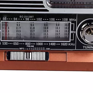 Vintage Radio Multifunctional AM FM SW Band Clock Flashlight Function Retro Hot - Picture 1 of 24