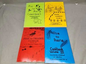 Pine to Prairie Cookbook Full Set: Vol 1 2 3 & 4 by Telephone Pioneers & Waiman - Picture 1 of 12