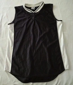 High 5 Sportswear Womens Large Black/White Sleeveless Tee NEW - Picture 1 of 3