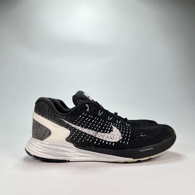 Nike LunarGlide 7 Black White Running Shoes Lightweight 747356-001 Womens Size 8 - Image 1 of 4