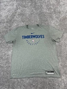 Minnesota Timberwolves Shirt Mens Xl Nike Gray Basketball Dri-Fit * - Picture 1 of 11
