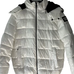 Calvin Klein Women’s Hooded Puffer Performance White Jacket Sz M - Picture 1 of 6