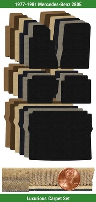 Juego de alfombrillas de lujo personalizadas para Mercedes-Benz 280E 1977-1981 (5 piezas) #XJA Foto 1 de 4