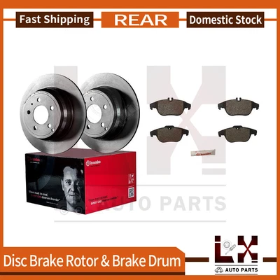 Rotor de freno trasero Brembo 6 y pastillas para Mercedes-Benz C250 2012-2015 Foto 1 de 4