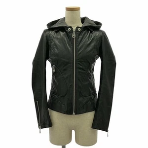 DOMA HOODIE DOUBLE RIDERS JACKET XS BLACK GREY WOMEN Used KLDR-0 - Picture 1 of 8