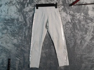 Old Navy Girls sweat pants grey medium 8 silver leg stripe - Image 1 of 4