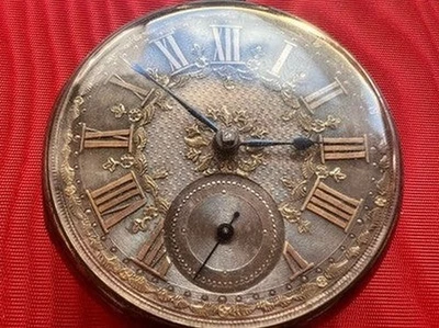 Antique Silver 925 Pocket Watch With 3 Hinges London 1870 Works - Image 1 of 4