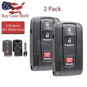 2 	For Toyota Prius Key Fob Shell Case MOZB21TG 2004 2005 2006 2007 2008 2009 - Picture 1 of 6
