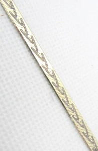 925 STERLING SILVER TEXTURED HERINGBONE BRACELET 7.5 INCH ~ 3.6G - Picture 1 of 3