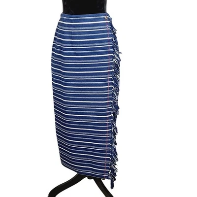 Vintage Cambridge Dry Goods Western Fringe Maxi Wrap Skirt Size 6, PR-OWNED - Image 1 of 4