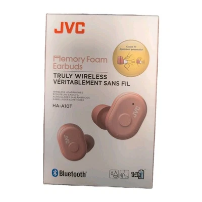 JVC Memory Foam Bluetooth Wireless Earbuds HA-A10T Pink BRAND NEW - Image 1 of 2