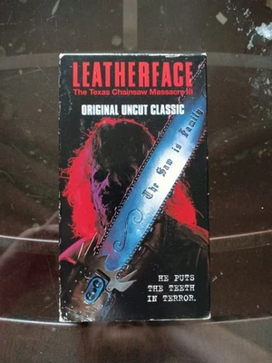 Leatherface: The Texas Chainsaw Massacre III (VHS, 1996, Uncut Version) TCM 3 - Image 1 of 4