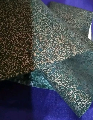 Robert Kaufman Fusions Mottled Evergreen Metallic Fabric 2 Pieces 45"x 12 1/2" - Image 1 of 4