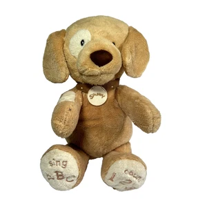 Baby Gund Plüschpuppe Welpe Hund braun Figur animiert spunky singt ABC 123 GETESTET - Bild 1 von 13