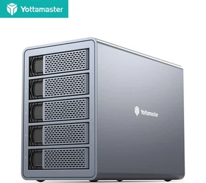 5 Bay Hard Drive Enclosure 10Gbps Type C Daisy Chain Fits 2.5" 3.5" SATA HDD SSD - Afbeelding 1 van 7