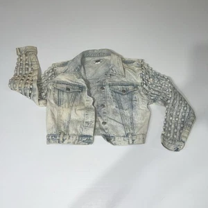 I.O.U. Denim Acid Washed Damen Medium CROP JACKE 80er 90er VINTAGE Retro Glam - Bild 1 von 23