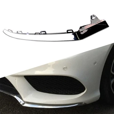 Front Bumper Lip Lower Chrome Molding Trim For Mercedes-Benz W212 E250 E350 E400 — 第 1/4 张图片