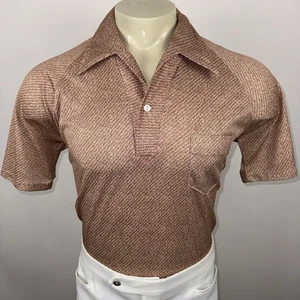 Vtg 60s 70s Disco Shirt Abstract Saturday Night Fever Feelin Free Mens Medium - Picture 1 of 14