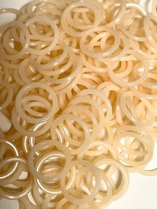 Swimwear Lingerie Plastic Rings 12mm Cream 10 or 20 Packs - Picture 1 of 6