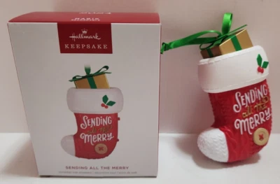 Hallmark Keepsake Christmas Ornament Sending All The Merry Recordable 2024 New