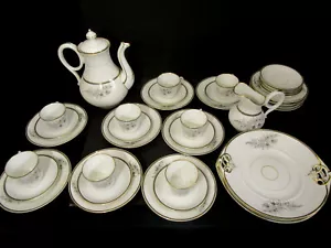 Antikes Kaffeeservice KPM Krister 36 tlg. um 1880, 8 komplette Gedecke - Bild 1 von 12