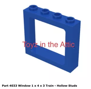 Lego 1x 4033 Ventana Azul 1 x 4 x 3 Tren Pernos Huecos Robot Comando Centro 6951 - Imagen 1 de 1