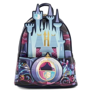 ๐ธ Loungefly Disney Cinderella Castle Mini Backpack Bag Purse NWT - Picture 1 of 7