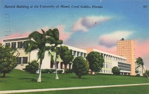 POSTKARTE Merrick Building an der Universität von Miami, Korallengiebel, FL Posted 62 - Bild 1 von 2