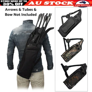 Archery Bag Hunting Back Arrow Quiver Tube with Back Strap Archery Case Holder - Picture 1 of 15