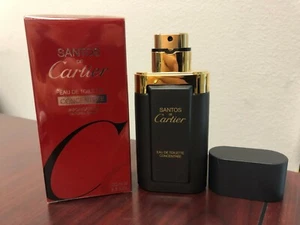 * 2010 * SANTOS DE CARTIER CONCENTREE 3.3 FL oz / 100 ML EDT Spray Batch #0FBA - Picture 1 of 7