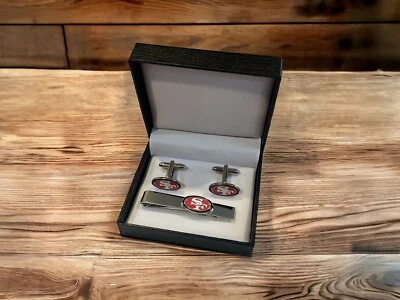 Juego completo de gemelos, clip de corbata o de los San Francisco 49ers Foto 1 de 4