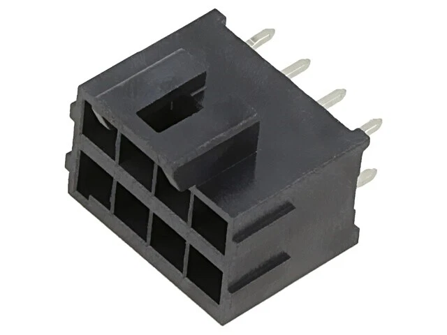 172298-1208 ULTRA-FIT HDR VT DUAL K BLK 08CKT 15AU MOLEX - Image 1 of 1