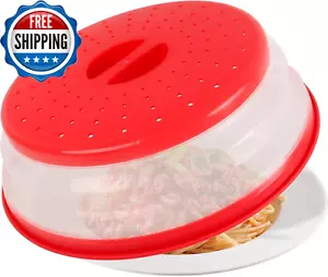 Microwave Splatter Cover, Collapsible Microwave Cover for Food, Vented Microwave - Picture 1 of 8