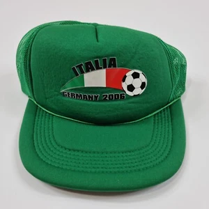 Italia Germania berretto camionista calcio verde - Foto 1 di 2