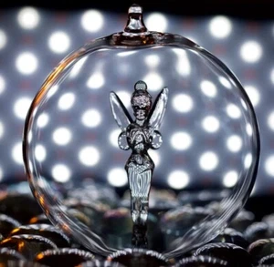 Disneyland Paris Tink Tinker Bell Glass Christmas bauble Arribas Collection 3241 - Picture 1 of 5