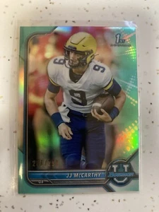 2021-22 Bowman U Chrome /299 JJ McCARTHY AQUA Paralell card #39! 288/299 SN #'d - Picture 1 of 2